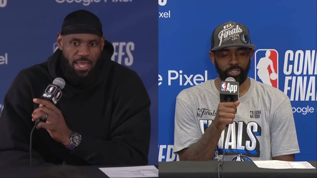 LeBron James and Kyrie Irving do some interviews