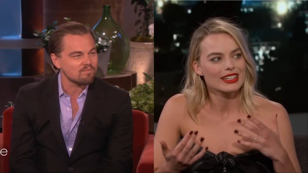 Margot Robbie and Leonardo DiCaprio interviews