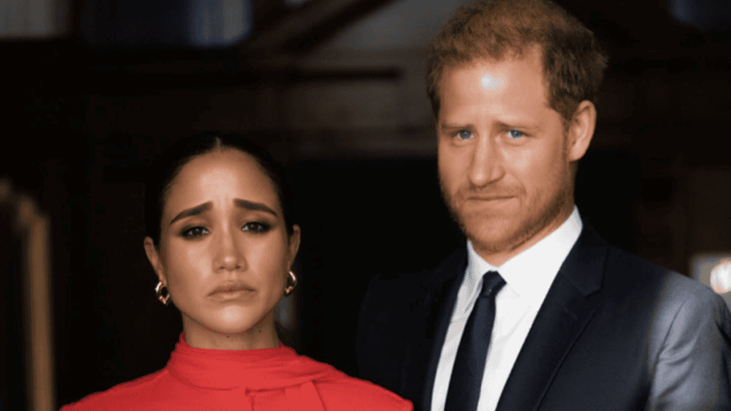 Prince Harry and Meghan Markle Frowning