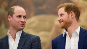 Prince William and Prince Harry Staring At Each Other