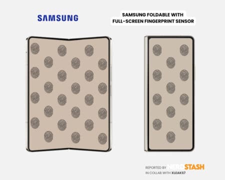 Samsung Foldable with Full-Screen Sensor