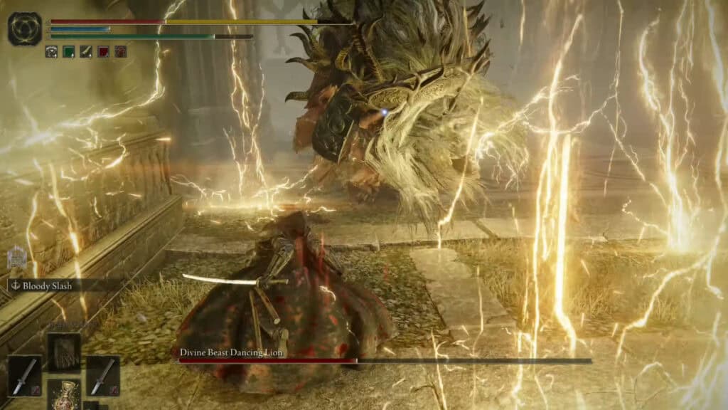 The Divine Beast uses a lightning attack