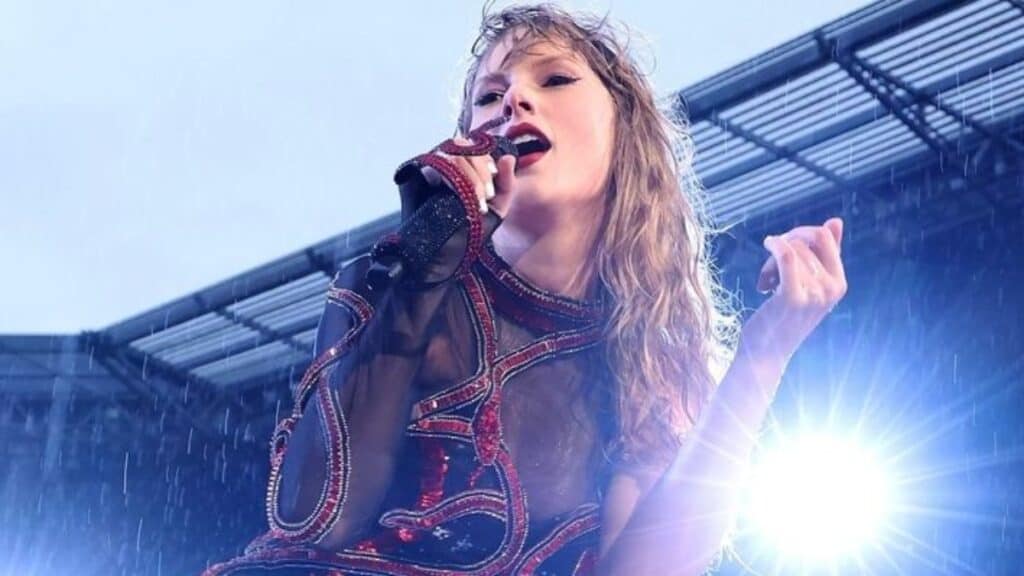 Taylor Swift performs at Wembley Stadium for Eras tour in London.