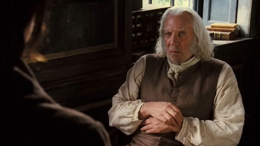 Donald Sutherland as Mr. Bennett in Pride and Prejudice (2005)