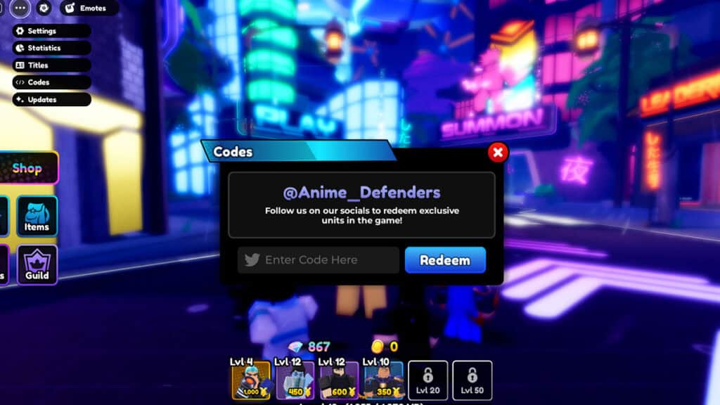Claim Roblox Anime Defenders Gift Codes For Fast Gems Rewards 