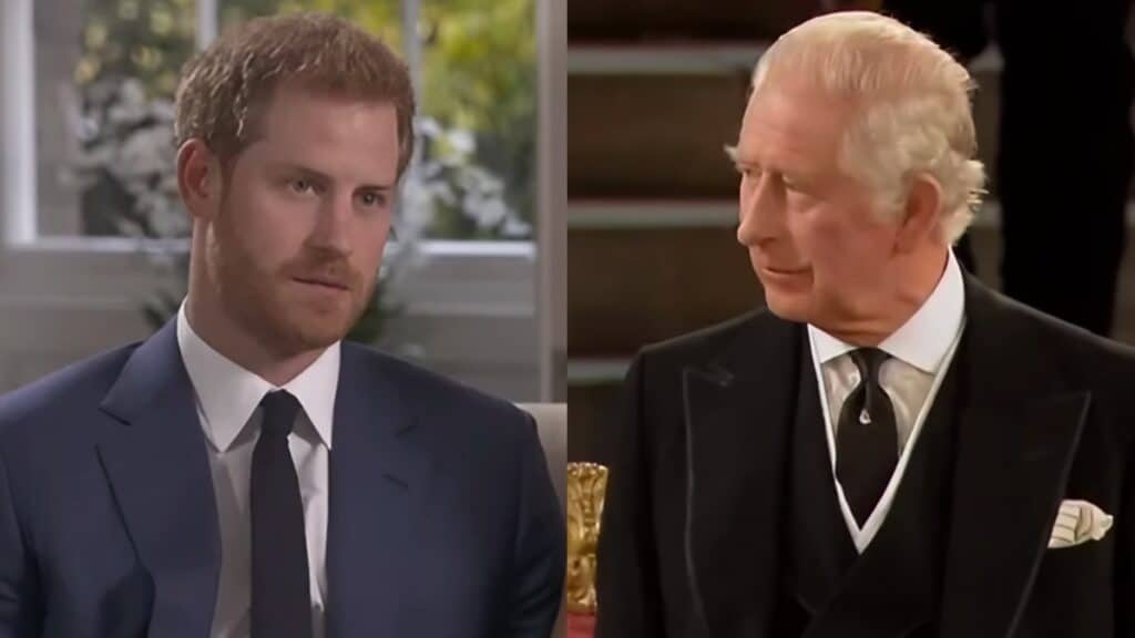 King Charles and Prince Harry.