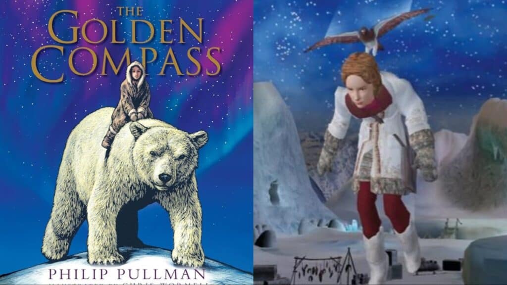The Golden Compass book trilogy got a game and a movie at the same time.