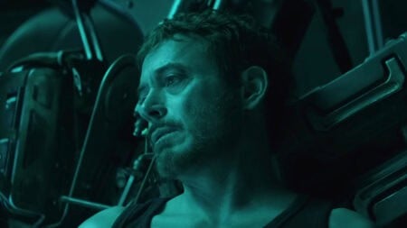Robert Downey Jr. as Tony Stark in Avengers: Endgame, his last MCU appearance.
