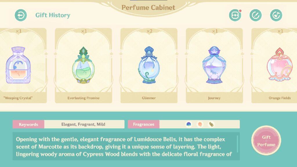 All Perfume Formulas Guide in Genshin Impact Fragrant Fantasy Web Event