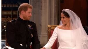 Prince Harry and Meghan Markle wedding attended by members of the Royal Family.