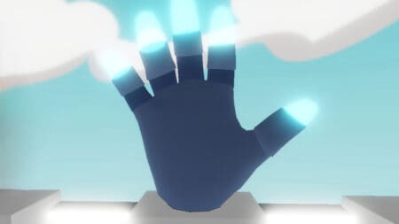 A close-up of the Siphon Glove from Slap Battles Roblox