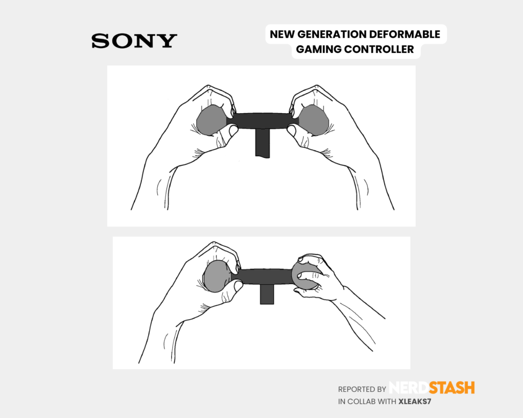 Manette déformable Sony (dessins du brevet)