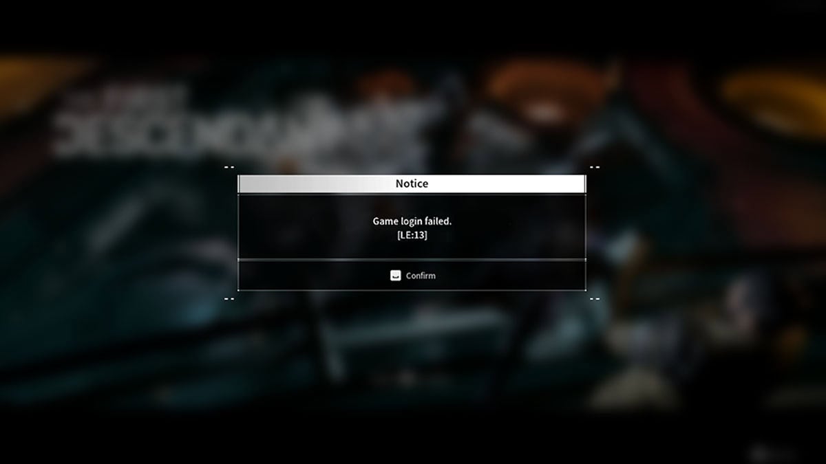 Is There a Fix for the LE 13 Login Error in The First Descendant? Answered