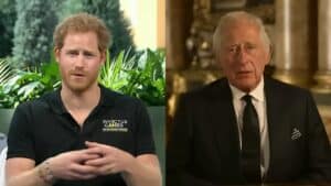 Prince Harry and father King Charles.